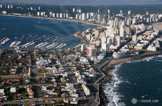 Foto aérea de Punta del Este. Centro de la Península, Maldonado. 