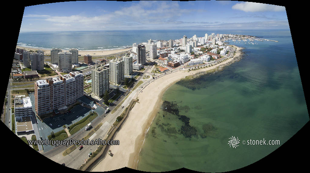 Foto aérea de Playa Mansa de Punta del Este