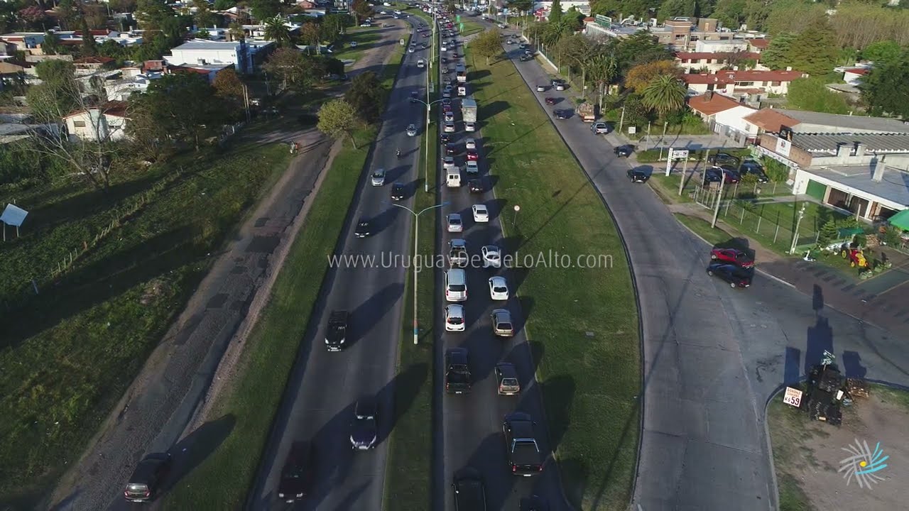Video aéreo de Av. Italia en 2017 antes del ensanche