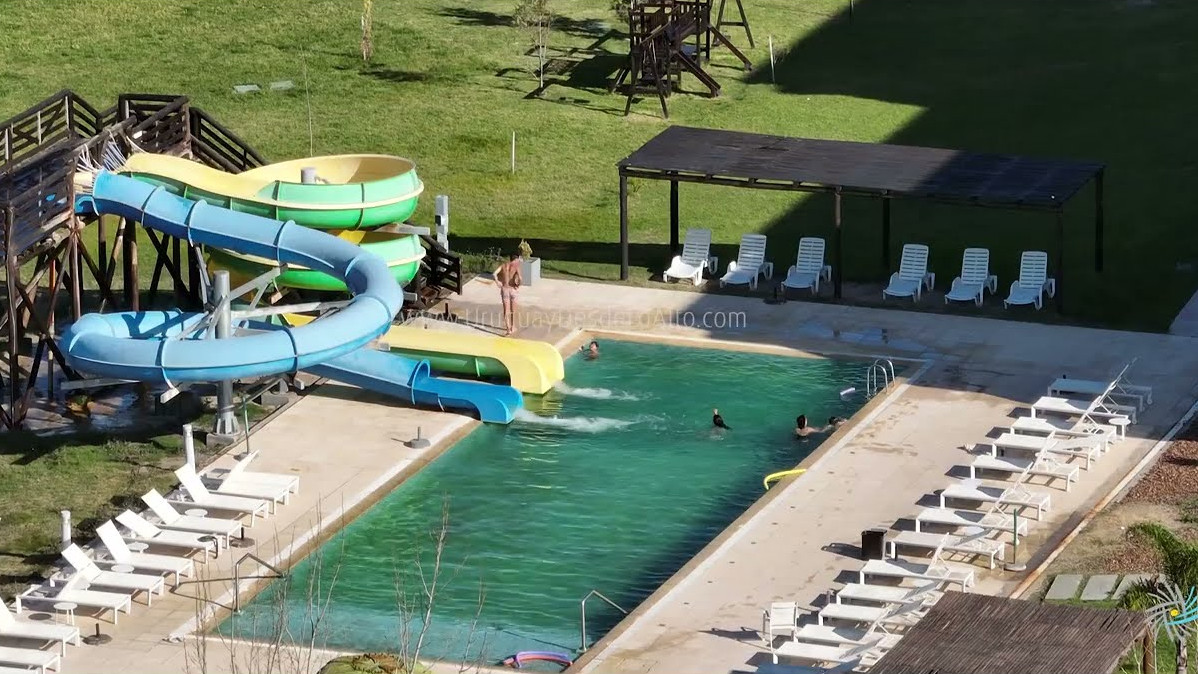 Video aéreo en las Termas de Almirón, ruta 90 Paysandú