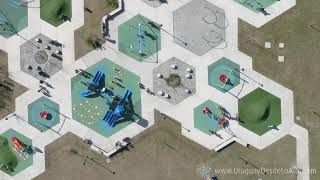 Video aéreo cenital del Parque Rodó infantil