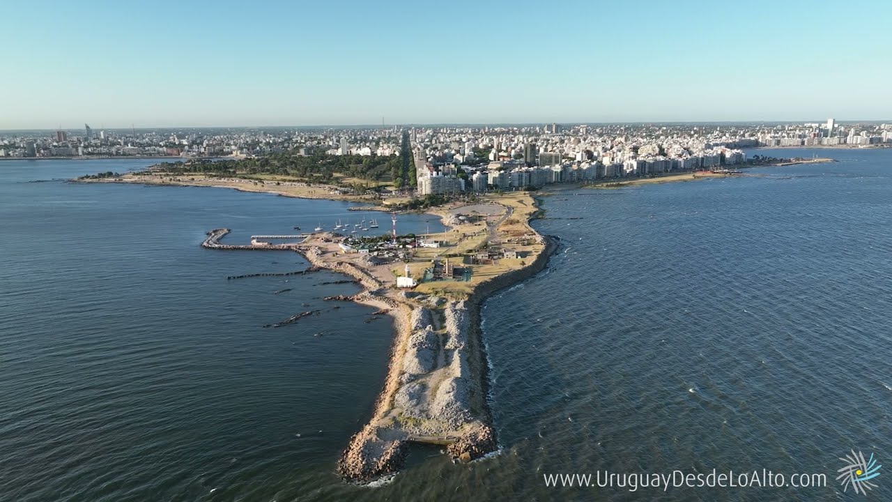Recorrido aéreo en línea recta desde el faro de P. Carretas hasta la Avenida Garibaldi, Montevideo